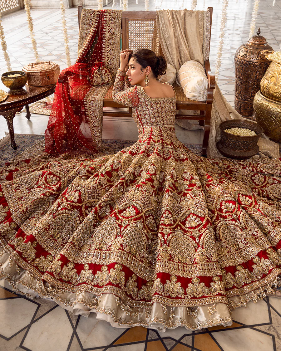 Crimson Royale Barat Dress - Image 2