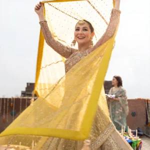 Golden Bloom Mehndi Dress
